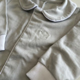 Babygrow Cinza com Branco