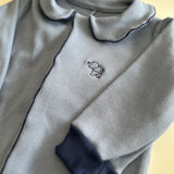 Babygrow Azul com Azul Escuro