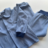 Pijama Azul com Azul Escuro